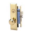 Marks Marks: 7NY10A MORTISE KNOB LOCKSET NEW YORKER - ENTRANCE - 1-1/4 X 8 - POLISHED BRASS - LEFT HAND MRK-7NY10A-3-LH